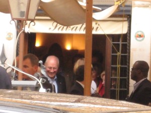 Dick Cheney after having lunch at a Roman Restaurant.  September 7, 2008